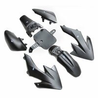 Verkleidungs SET Schwarz matt Typ 1 Pit Bike Dirt Bike HMParts