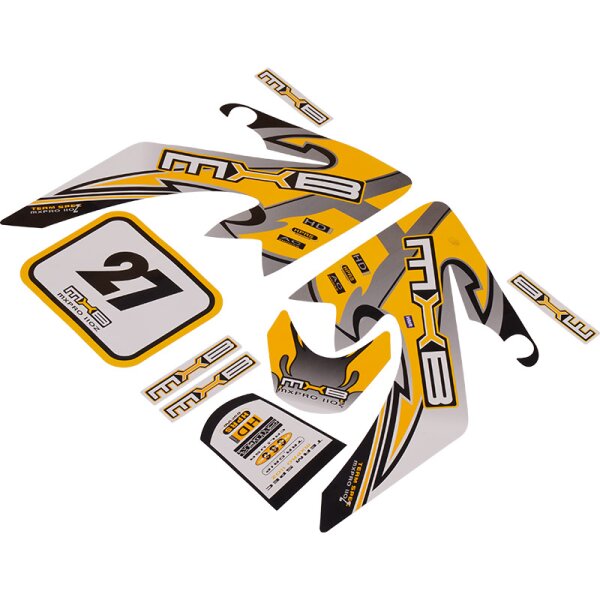Aufkleber Sticker Set Decor X - Gelb Pit Bike Dirt Bike
