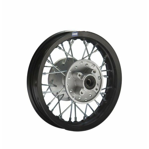 Alu-Felge eloxiert 10 Zoll  hinten Schwarz 12mm Pit Dirt Bike Cross