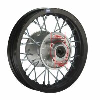 Alu-Felge eloxiert 10 Zoll  hinten Schwarz 12mm Pit Dirt Bike Cross