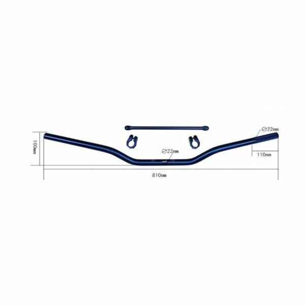 Alu Lenker Strebe eloxiert 810 mm Blau Typ 13 Pit Bike Dirt Bike Cross HMParts