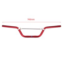 Alu Lenker mit Strebe 740 mm Rot Cross Pit Bike Dirt Bike Poket Bike