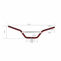 Alu Lenker mit Strebe 740 mm Rot Cross Pit Bike Dirt Bike Poket Bike