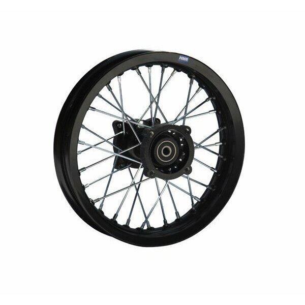 Alu Felge eloxiert 10 Zoll hinten schwarz 12 mm Typ 2
