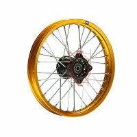 Alu Felge eloxiert 14 Zoll vorne gold 12 mm Typ2 Pit Dirt...