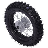 Hinterrad komplett Rad hinten 1.85x12 80/100-12 schwarz (12 mm) Pit Dirt Bike