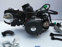 HMParts Pit Bike Monkey Motor SET Ducar 125 ccm 1P54FMI Kick & Anlasser oben