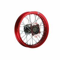 Alu Felge eloxiert 14 Zoll hinten rot 12 mm Typ 2 Pit...