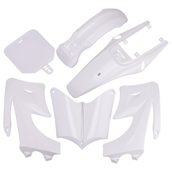 Verkleidungs SET Weiß Typ 2 Dirt Bike Pit Bike HMParts