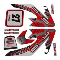 Top Aufkleber Set  X - Rot Pit Bike Dirt Bike HMParts