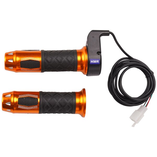 Elektro Dreh Gas Griff SET Typ 5 Gold 12- 48 V Hallgeber E-Bike E-Scooter