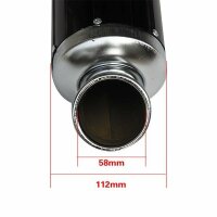 Auspuff Endtopf Typ 32 silber Quad ATV Bashan Shineray Jingling