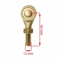 Spurstangenkopf 12 mm Links Typ4 für ATV Quad Buggy - HMParts