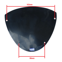 Windschild Windschutzscheibe schwarz Pocket Rocket Bike Mini Moto HMParts