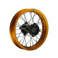 Alu Felge eloxiert 10 Zoll hinten gold 12 mm Typ2