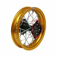 Alu Felge eloxiert 10 Zoll hinten gold 12 mm Typ2