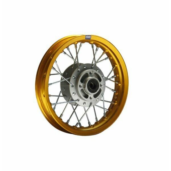 Alu-Felge Eloxiert 10 Zoll vorne Gold 12mm Pit Bike Dirt Bike Cross