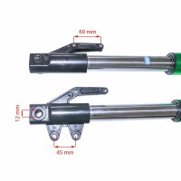 Tauchrohr Standrohr Set grün 650 mm, für 12 mm Achse 4 Takt