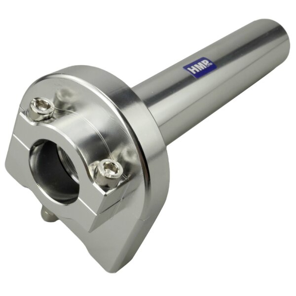 Alu Gasgriff Dreh Gas Griff Set T13 silber Dirt Bike Pocket Bike Monkey