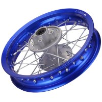 HMParts Pit Bike Dirt Bike Cross Alu-Felge Eloxiert 12 hinten Blau