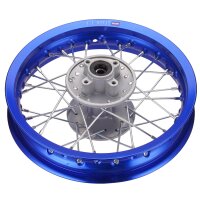 HMParts Pit Bike Dirt Bike Cross Alu-Felge Eloxiert 12 hinten Blau