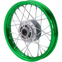 HMParts Pit Bike Dirt Bike Cross Alu Felge Eloxiert 12 Zoll vorne Grün
