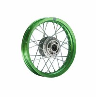 HMParts Pit Bike Dirt Bike Cross Alu Felge Eloxiert 12 Zoll vorne Grün