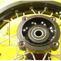 HMParts komplett Rad 1.85x14 90/100-14 schwarz (12 mm) Pit Dirt Bike Moto Cross