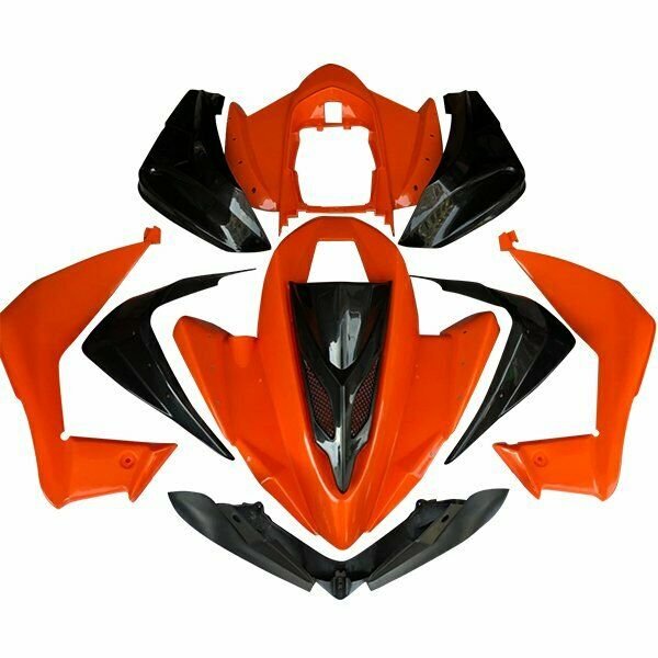HMParts Plastik Set orange/schwarz Typ 3  Quad ATV 150 -250cc u.a Jingling Bashan 