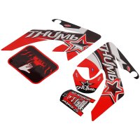 Aufkleber Sticker Set Thumb Rot Pitbike Dirtbike HMParts