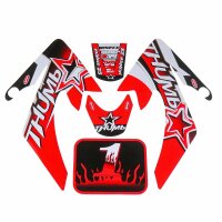 Aufkleber Sticker Set Thumb Rot Pitbike Dirtbike HMParts