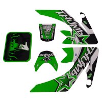 Aufkleber Sticker Set Thumb Grün Pitbike Dirtbike HMParts