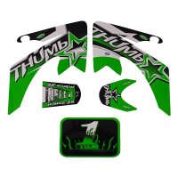 Aufkleber Sticker Set Thumb Grün Pitbike Dirtbike HMParts