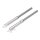 Standrohr Set Silber, Länge bis Achsmitte 500 mm, für 12 mm Achse