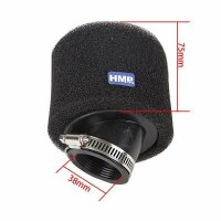 Luftfilter 2-teilig - D=38mm schwarz Winkel Dirt Bike Pocket Bike