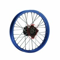 HMParts Alu Felge eloxiert 10 Zoll vorne blau 12 mm Typ2 Pit Dirt Bike Cross