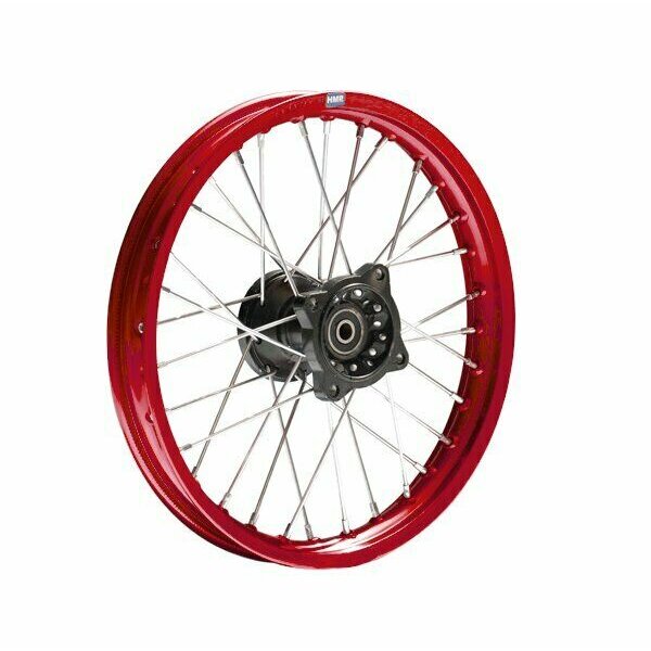 Alu Felge eloxiert 10 Zoll vorne rot 12 mm Typ2