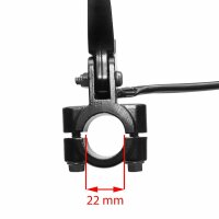 Bremshebel links mit Bremslicht, 18cm, schwarz