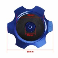 ALU Tankdeckel Tankverschluss Blau Dirt Bike Pit BIKE Moto Cross HMParts