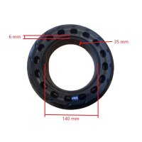 Vollgummireifen 10 x 2.5 Innendurchmesser 140mm für E-Scooter / Scooter  HMParts