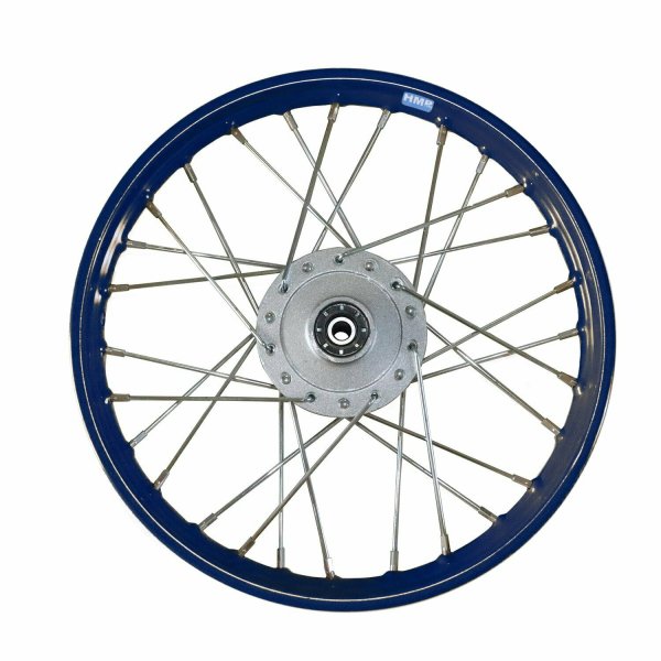 HMParts Pit Bike Dirt Bike Cross Stahlfelge 14 Zoll vorne blau