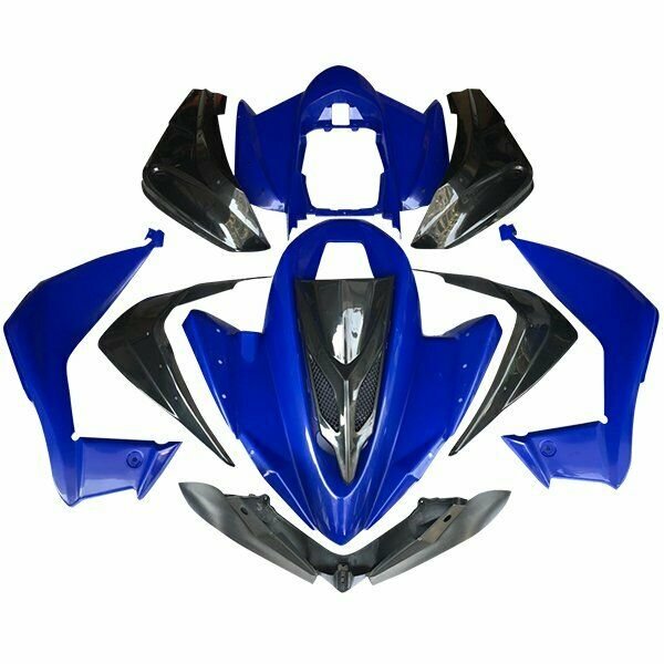 HMParts Quad ATV 150 - 250cc u.a Jingling Bashan Plastik Set blau/ schwarz Typ 3