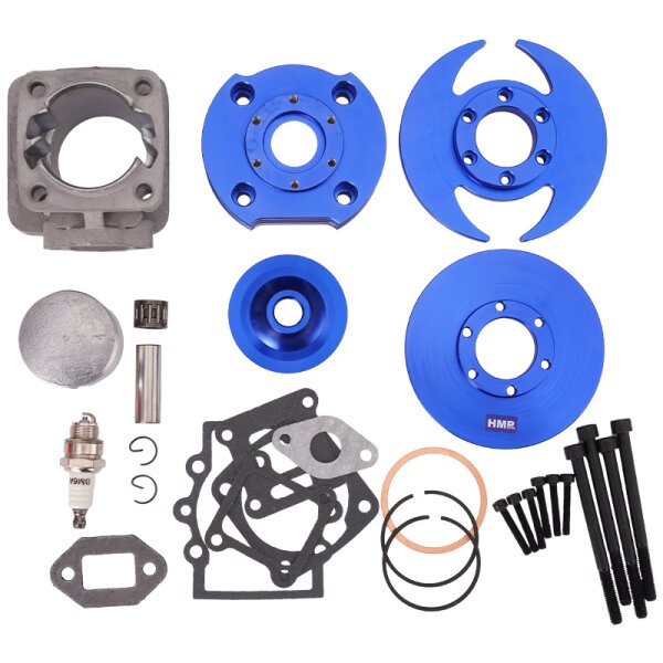 HMParts Tuning Zylinder 49ccm 44mm 30 Teile Big Bore 6 Pocket Bike Dirt Bike ATV