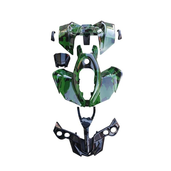 Verkleidung Plastik Set ATV Quad Kinderquad 125 ccm Tarn Army