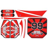 HMParts Top Aufkleber Set >99< Rot Pit Bike Dirt Bike