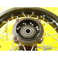 Alu Felge eloxiert 14 Zoll hinten schwarz Typ2, für 15 mm Achse