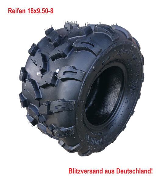 Reifen 18x9.50-8 33F JUNKAI für Rasentraktor Aufsitzmäher Quad ATV Schneeräumer