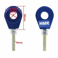 HMParts Dirt Bike/Pit Bike/Cross Bike Orion Kettenspanner T11 Silber 15mm