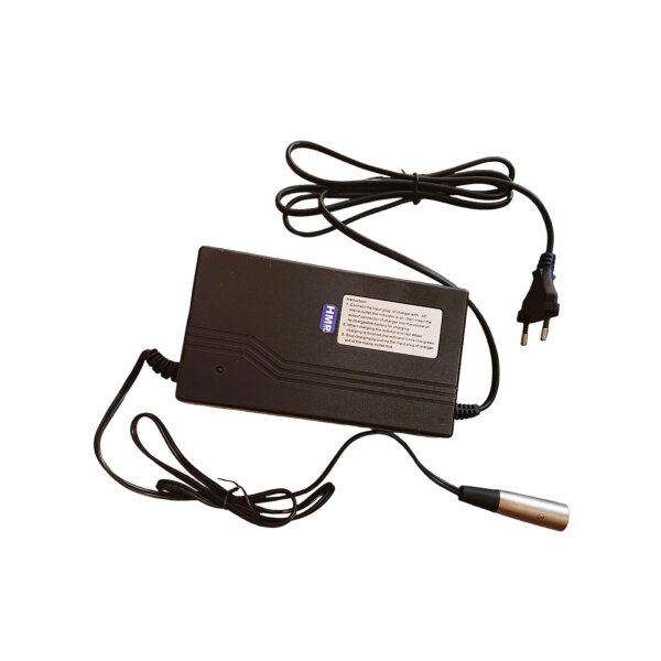 Ladegerät mit Ladekabel 3-polig 48V 2,0A Lithium Ionen XLR Stecker 18mm