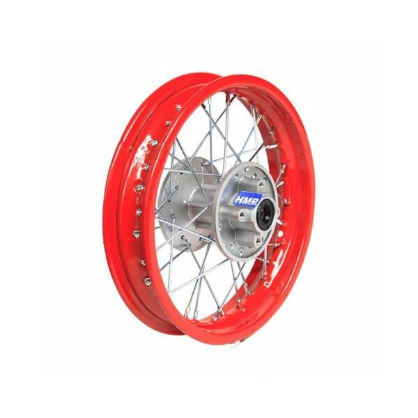 Hinterradfelge Stahl - Felge 12 Zoll hinten rot Pit Bike Dirt Bike Cross  HMParts